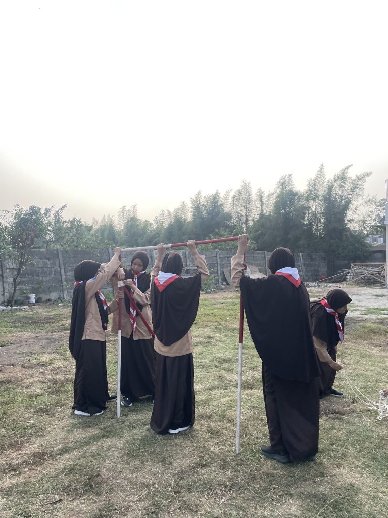 Latihan Pramuka SMPIT HaTHI di SMPIT Haji Abdul Hamid THI