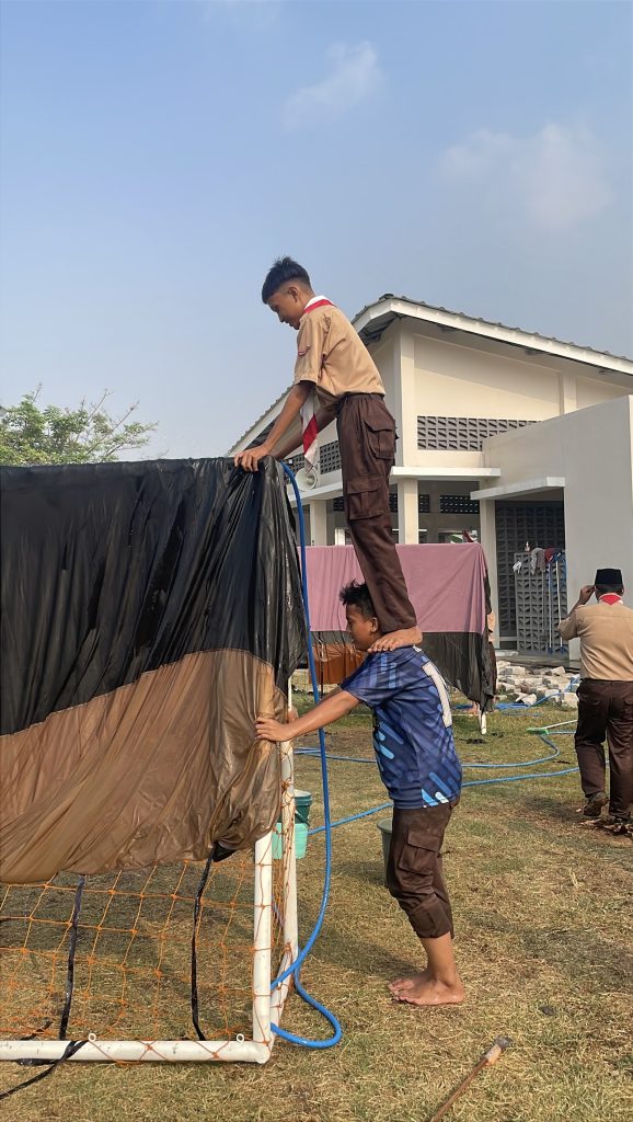 Latihan Pramuka SMPIT HaTHI di SMPIT Haji Abdul Hamid THI